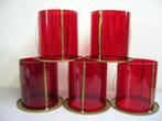 Inzetglas toplicht scheepslantaarn rood, cilinderglas, Antiek en Kunst, Antiek | Lampen, Ophalen of Verzenden