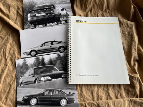1991 Opel Genève persmap folder Kadett Vectra Lotus-Omega, Boeken, Auto's | Folders en Tijdschriften, Zo goed als nieuw, Opel