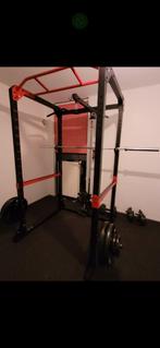 Domyos power rack inclusief gewichten en pulley, Krachtstation, Ophalen of Verzenden, Metaal, Zo goed als nieuw