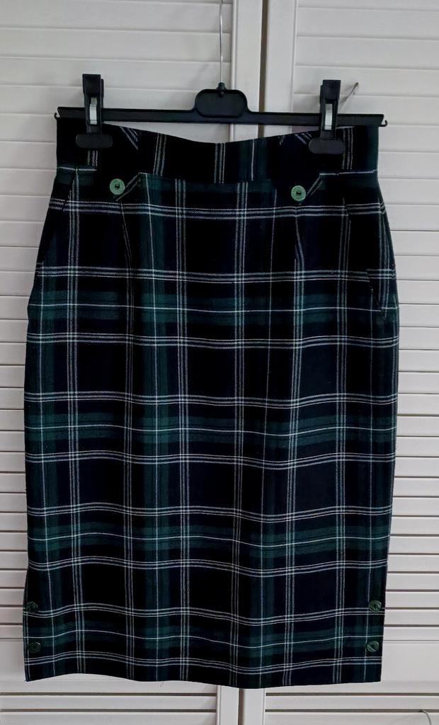 Schotse ruit rok - Maat 38/40, Kleding | Dames, Rokken, Zo goed als nieuw, Maat 38/40 (M), Blauw, Onder de knie, Ophalen of Verzenden