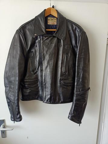 vintage lewis leather heren motorjas beschikbaar voor biedingen