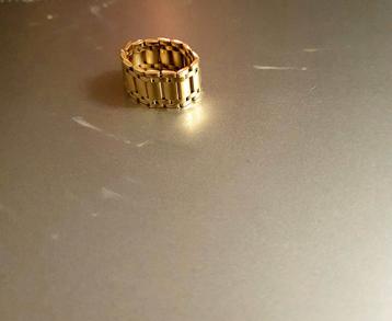 Handgemaakte rolex ring, 14 karaat goud