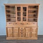 26377 Vitrine Boekenkast Teak 2,07 m, Ophalen, 200 cm of meer, Glas, Nieuw