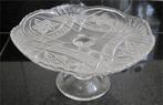 Mooie grote glazen schaal op voet, Antiek en Kunst, Curiosa en Brocante, Ophalen of Verzenden