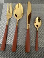 16 delige bestekset goud-bruin, Ophalen, Nieuw, Rvs of Chroom, Vaatwasserbestendig