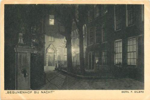 (381-133-007) Amsterdam Begijnenhof bij nacht, Verzamelen, Ansichtkaarten | Nederland, Noord-Holland, Ophalen of Verzenden
