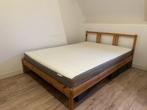Gratis ophalen: houten ikea bed, Ophalen, Eenpersoons, Wit, 140 cm