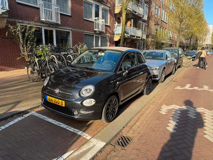 Fiat 500C 0.9 80pk Turbo Twinair bj 2016 (nieuw model) Zwart, Auto's, Fiat, Particulier, 500C, Benzine, A, Cabriolet, Handgeschakeld