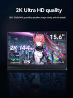 MINISFORUM Draagbaar 15,6 inch 2K 144 Hz touchscreen, Minisforum, HDMI, IPS, 101 t/m 150 Hz