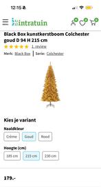 Gouden kerstboom 215cm black box, Ophalen, Zo goed als nieuw