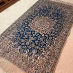 Vintage handgeknoopt Perzisch tapijt blauw 200/118, Gebruikt, 100 tot 150 cm, Blauw, Etten-Leur