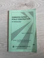 Summated Rating Scale Construction, Ophalen of Verzenden, Gelezen, WO, Paul E. Spector