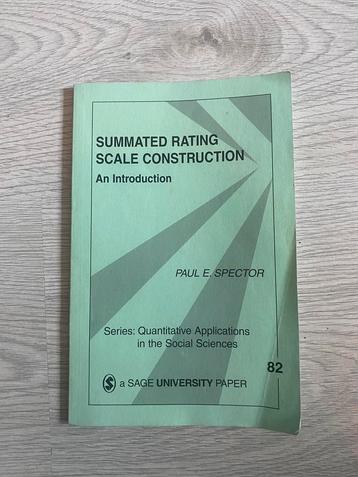 Summated Rating Scale Construction beschikbaar voor biedingen