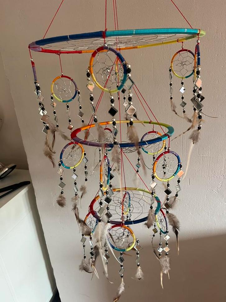 Grote dromenvanger regenboog met spiegeltjes, Huis en Inrichting, Woonaccessoires | Overige, Zo goed als nieuw, Ophalen of Verzenden
