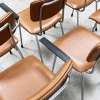 Vintage Gispen stoelen opnieuw bekleed, info in omschrijving, Ophalen, Bruin, The haystack, Zo goed als nieuw
