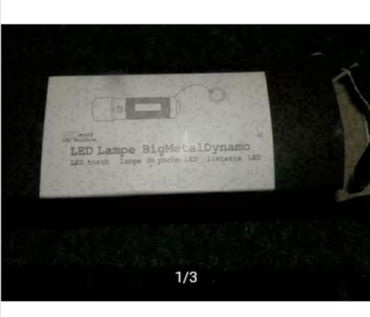 Led zaklantaarn zaklamp opwindbaar big metal, Caravans en Kamperen, Zaklampen, Nieuw, Batterij, Ophalen of Verzenden