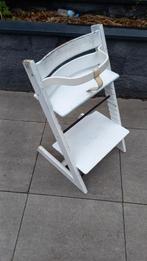 Stokke Tripp Trapp stoel, met houten beugel + leertje, Kinderen en Baby's, Kinderstoelen, Ophalen, Gebruikt, Meegroeistoel, Stoelverkleiner