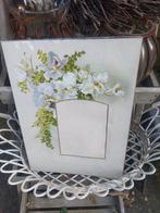 Prachtige Brocante bloemen bladzijde uit fotoalbum/lijstje, Ophalen of Verzenden