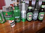Heineken verzameling oude flessen blikjes ijskoeler 2 tapmat, Verzamelen, Biermerken, Ophalen of Verzenden, Zo goed als nieuw
