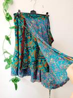 Vintage India polysilk reversible wikkelrok S-L, Maat 42/44 (L), Ophalen of Verzenden, Zo goed als nieuw, Vintage