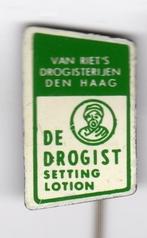 Speldje DE DROGIST VAN RIET'S DROGISTERIJEN DEN HAAG (A4), Verzamelen, Speldjes, Pins en Buttons, Verzenden, Gebruikt, Overige onderwerpen