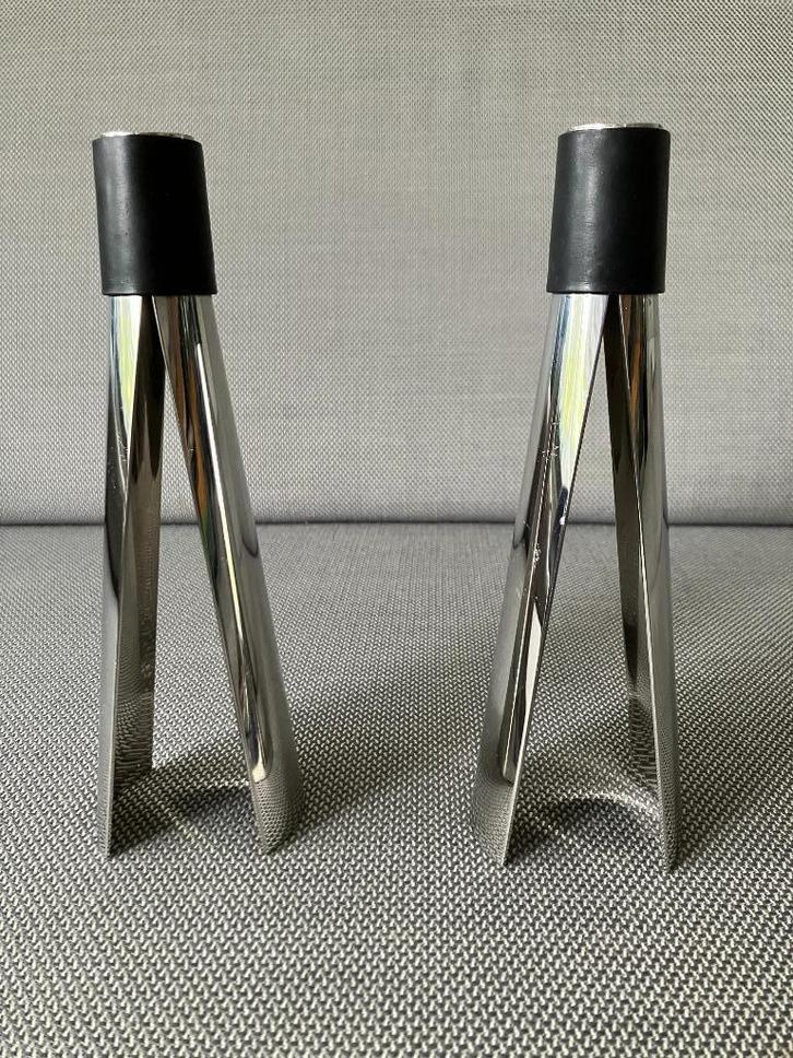 Twee design kandelaren van Bruno Ninaber van Eyben, Huis en Inrichting, Woonaccessoires | Kandelaars en Kaarsen, Gebruikt, Kandelaar