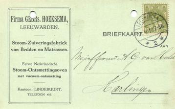 Firma Gebrs. Hoeksema, Leeuwarden - 05.1918 - briefkaart beschikbaar voor biedingen