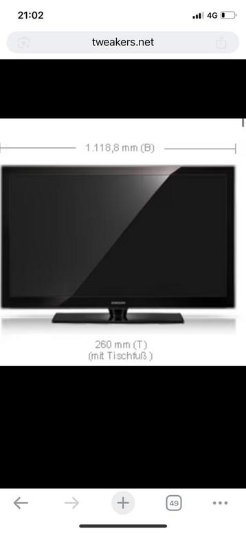 Samsung flatscreen geen smart 40 inch Le40B554 beschikbaar voor biedingen