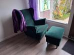 Ikea fauteuil met voetenbankje, Huis en Inrichting, Ophalen, Zo goed als nieuw, Minder dan 50 cm