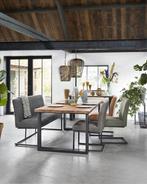 Stoere Teakhouten Eettafel Romaro, Ophalen, Rechthoekig, Teakhout, 50 tot 100 cm