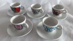 ILLY COLLECTION espresso A. CHIA kopjes 5 stuks, 1997, Overige materialen, Ophalen of Verzenden, Zo goed als nieuw, Overige stijlen