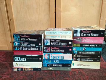 Tom Clancy collectie + Dan Brown & Ludlum beschikbaar voor biedingen