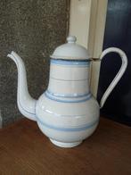 witte emaille koffiepot met bolle buik, Ophalen of Verzenden