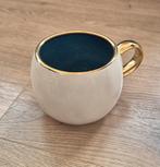 4 Trendy mokken met gouden oortjes, Keramiek, Ophalen of Verzenden, Zo goed als nieuw, Overige stijlen