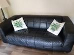 Zwarte leren bankhoes Ikea Klippan, Huis en Inrichting, Banken | Bankstellen, Ophalen, 150 tot 200 cm, Tweepersoons, 75 tot 100 cm