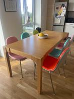 Unieke handgemaakte massief beukenhouten design tafel, Ophalen, Gebruikt, 200 cm of meer, 50 tot 100 cm