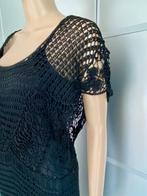 i426 Nicowa maat 40=M gehaakt jurk jurkje zwart, Maat 38/40 (M), Zwart, Nicowa, Ophalen of Verzenden