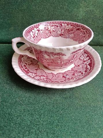 Mason's servies zes 6 thee kop en schotels Vista Rood beschikbaar voor biedingen