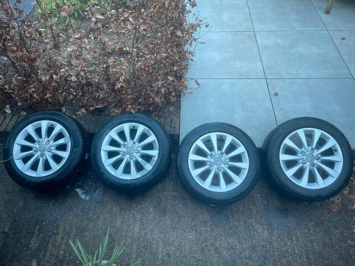 Audi A6 winterbanden en velgen 17inch, Auto-onderdelen, Banden en Velgen, Banden en Velgen, Winterbanden, 17 inch, 225 mm, Gebruikt