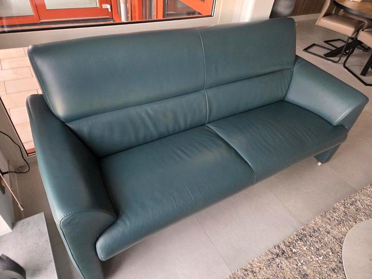 Leren bank als nieuw van Montel., Huis en Inrichting, Banken | Bankstellen, Zo goed als nieuw, 75 tot 100 cm, Ophalen