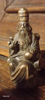 God de Vader op Troon 19-eeuw bronzen  beeldje ., Antiek en Kunst, Ophalen of Verzenden