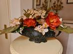 Jardiniere gietijzer plus kunstbloemen, Antiek en Kunst, Ophalen of Verzenden
