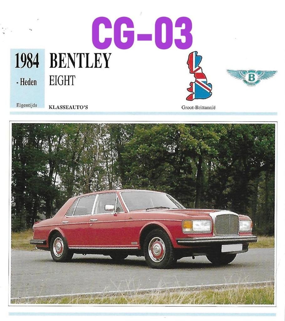 Cg3 autokaart bentley eight ( 1984 ), Ophalen of Verzenden, Zo goed als nieuw, Auto's