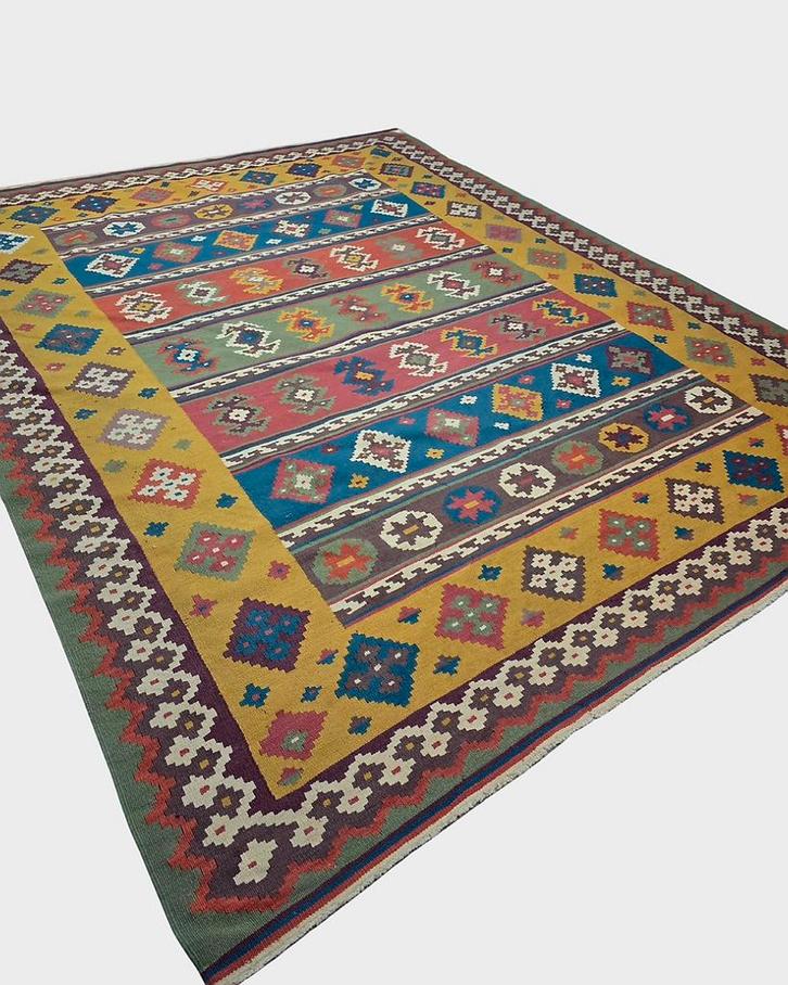 Kelim Afganistan 300x250 wollen vloerkleed handgeweven, Huis en Inrichting, Stoffering | Tapijten en Kleden, Zo goed als nieuw