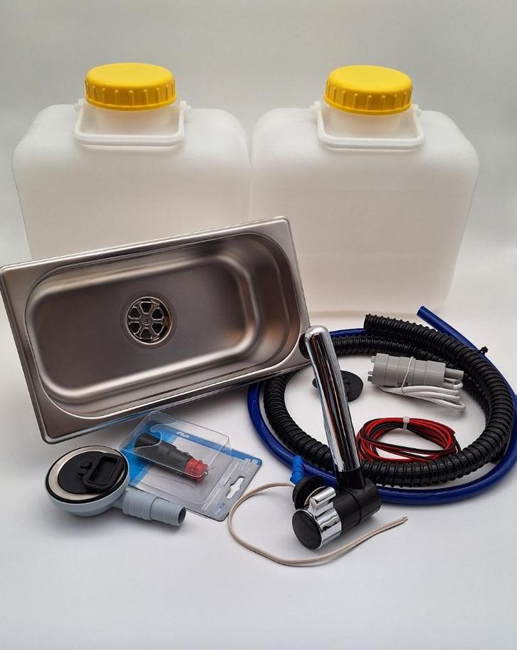 Water Wasbak Spoelbak SET voor Camper keukenblokje keuken, Caravans en Kamperen, Camper-accessoires, Nieuw, Ophalen of Verzenden