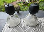 Twee industriële hanglampen voor buiten, Ophalen, Gebruikt, Glas, Minder dan 50 cm