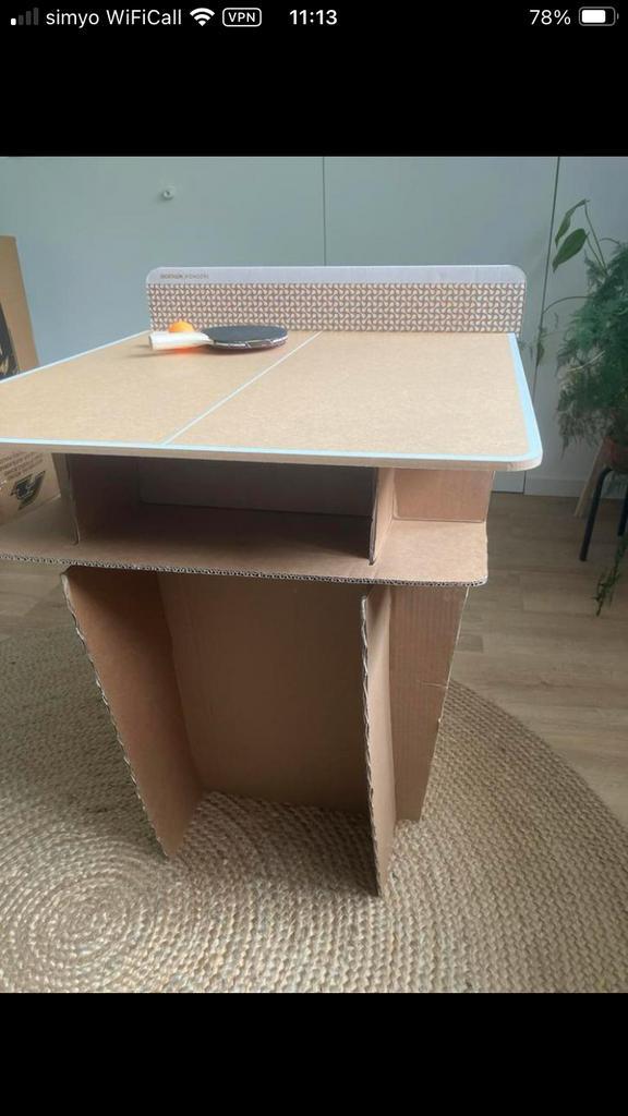 Tafeltennistafel, opbouwbaar Pongori, Sport en Fitness, Tafeltennis, Gebruikt, Tafel Indoor, Inklapbaar, Ophalen