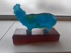Daum Nancy blauw kristallen nijlpaard, Antiek en Kunst, Antiek | Glas en Kristal, Ophalen of Verzenden