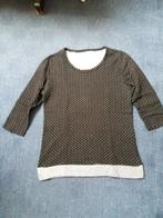 Een zwarte dunne sweater met witte spikkels en driekwartmouw, Maat 38/40 (M), Zwart, ?, Ophalen of Verzenden