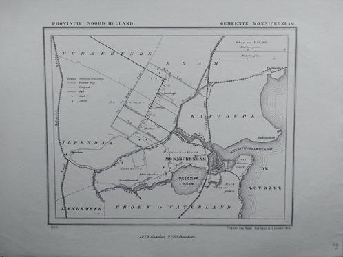 25 / Monnickendam Ilpendam Zandwijk Litho 1866 van J. Kuyper, Antiek en Kunst, Kunst | Litho's en Zeefdrukken, Ophalen of Verzenden
